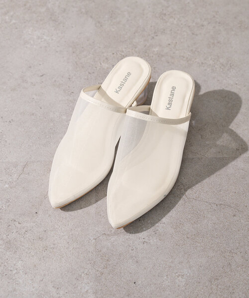 Kastane（カスタネ）の「*メッシュミュールサンダル（サンダル・レディース・サックスブルー/アイボリー・38/36/37）」の4枚目の写真