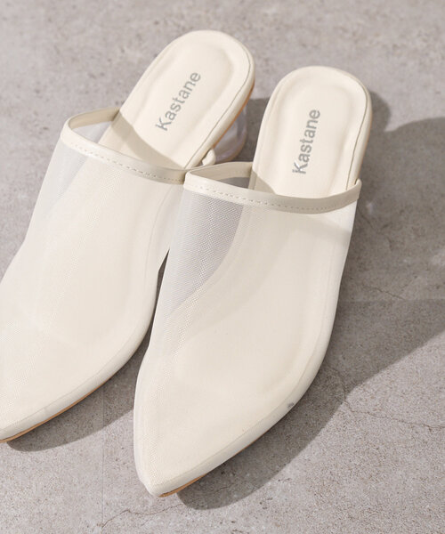 Kastane（カスタネ）の「*メッシュミュールサンダル（サンダル・レディース・サックスブルー/アイボリー・38/36/37）」の5枚目の写真