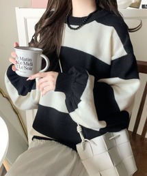 Java（ジャバ）の「《JaVaジャバコラボ》目を奪われるたっぷり袖。 ボリュームスリーブオーバーサイズニット（ニット/セーター）」