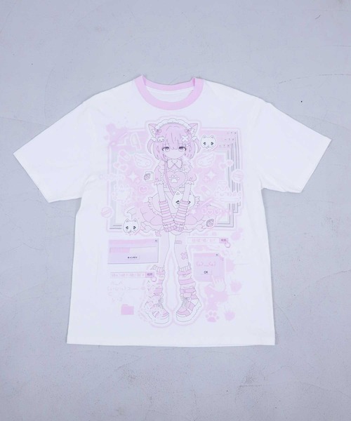 Hauls（ハウルズ）の「こすもぱいんコラボBIGTEE（Tシャツ/カットソー・レディース・ピンク/サックスブルー・F）」の11枚目の写真