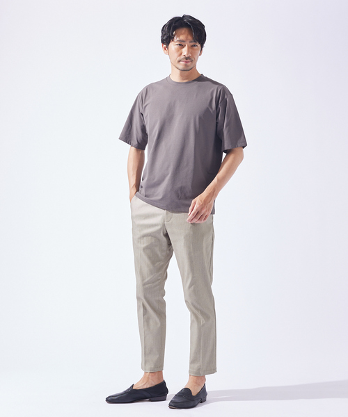 ABAHOUSE GRAY（アバハウスグレイ）の「【速乾 / DRY MAX】半袖Tシャツ（Tシャツ/カットソー・メンズ・ホワイト/グレイッシュベージュ/グレイッシュブルー/チャコールグレー/ブラック・44/46/48/50）」の10枚目の写真