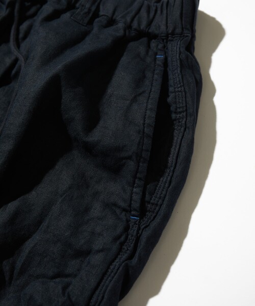 CAHLUMN/カウラム　リネンジムテーパードパンツ　ネイビー　L CAHLUMN/カウラム Linen Gym Tapered Pant 1.1/リネン ジム