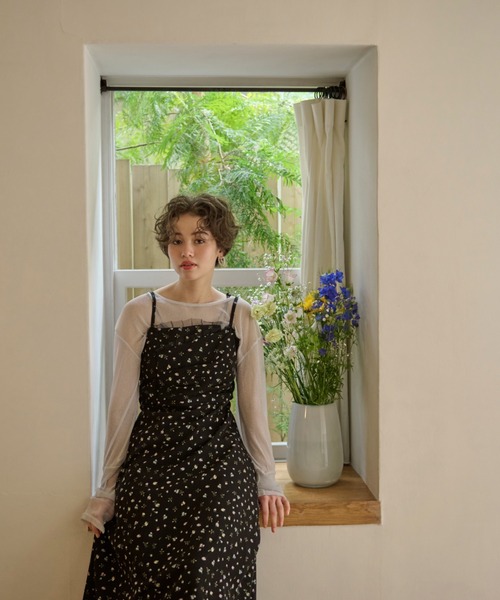 セール】tulle drape cami onepiece / チュールドレープキャミ