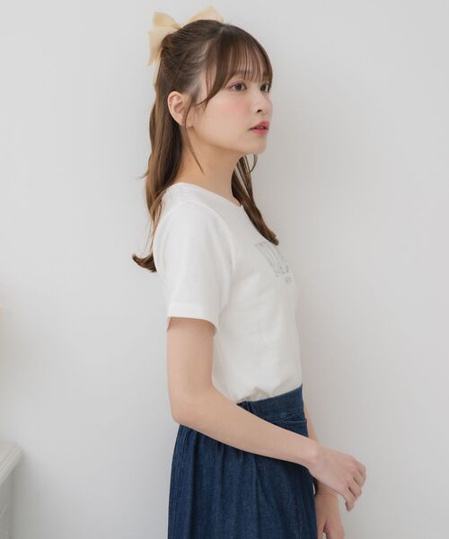 ems excite(エムズエキサイト)の「スパンコールロゴTEE(Tシャツ/カットソー・レディース・ピンク/イエロー/オフホワイト・FREE)」の18枚目の写真