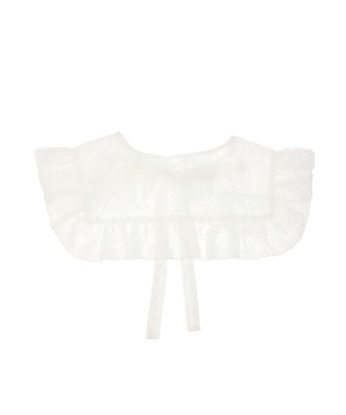 merry jenny（メリージェニー）の「flowerジャガードつけ襟（付け襟・レディース・ブルー/オフホワイト/ブラック・FREE）」の4枚目の写真