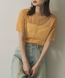 SENSE OF PLACE by URBAN RESEARCH | 『一部WEB限定カラー』ウェーブジャガードトップ(半袖)(Tシャツ/カットソー)