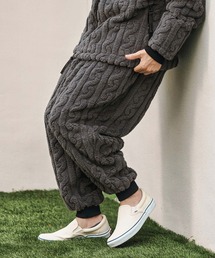 mp13811- Cable Jacquard Boa Jogger Pants ボアジョガーパンツ