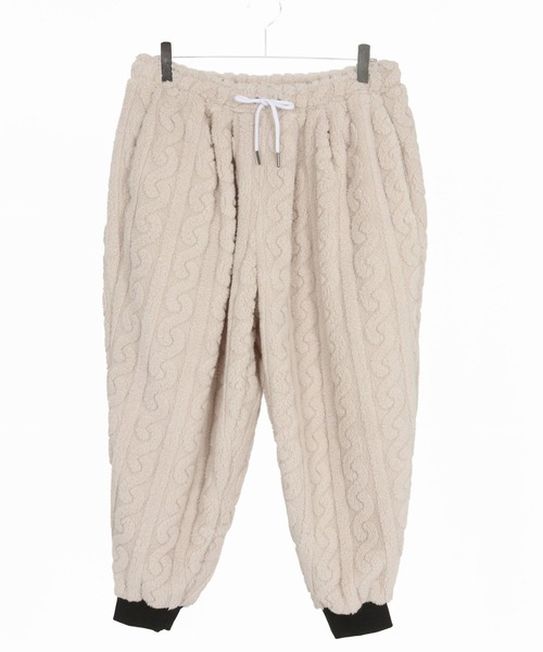 CAMBIO（カンビオ）の「mp13811- Cable Jacquard Boa Jogger Pants ボアジョガーパンツ（その他パンツ・メンズ・チャコール/ライトベージュ/ブラック・S/M/L）」の21枚目の写真