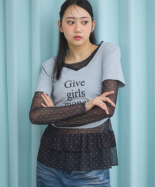 3.3 Field Trip （3.3フィールドトリップ）の「3.3 Field Trip／ロゴバックレースT（Tシャツ/カットソー・レディース・ブラック/グレー/ホワイト・FREE）」の9枚目の写真