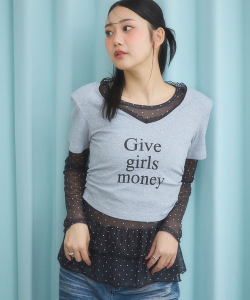 3.3 Field Trip （3.3フィールドトリップ）の「3.3 Field Trip／ロゴバックレースT（Tシャツ/カットソー・レディース・ブラック/グレー/ホワイト・FREE）」の10枚目の写真