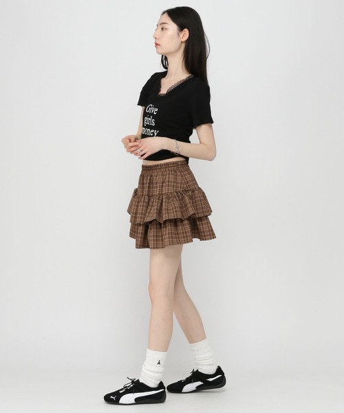 3.3 Field Trip （3.3フィールドトリップ）の「3.3 Field Trip／ロゴバックレースT（Tシャツ/カットソー・レディース・ブラック/グレー/ホワイト・FREE）」の14枚目の写真