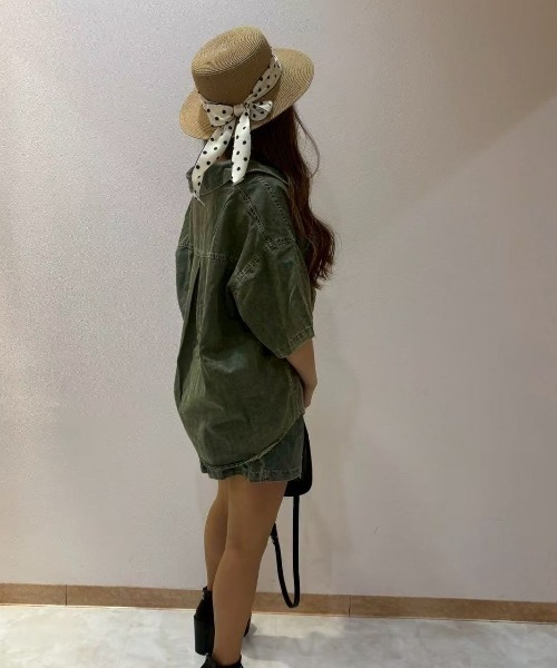 LETee(レティー)の「デニムサマージャケット&ショートパンツ セットアップ(セットアップ・レディース・ブルー/サックスブルー・FREE)」の6枚目の写真