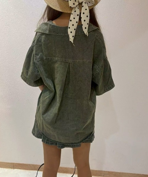 LETee(レティー)の「デニムサマージャケット&ショートパンツ セットアップ(セットアップ・レディース・ブルー/サックスブルー・FREE)」の7枚目の写真