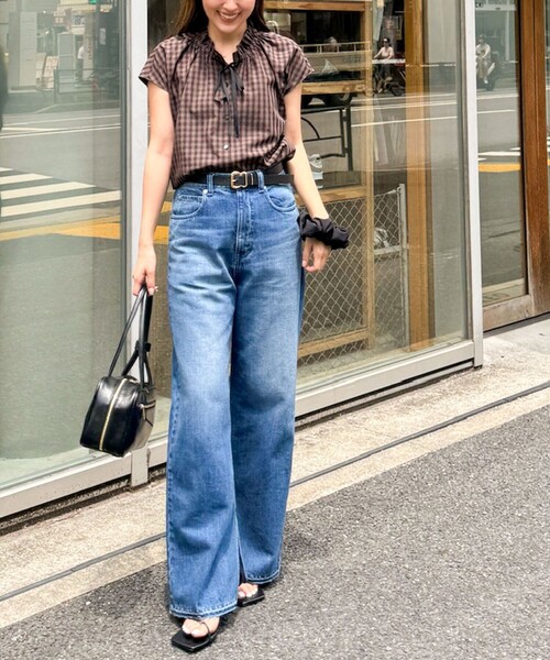 NOLLEY’S（ノーリーズ）の「衿フリルショートスリーブシャツ（シャツ/ブラウス・レディース・ブルー系その他6/ブラウン系その他/ネイビー/ホワイト・38）」の21枚目の写真