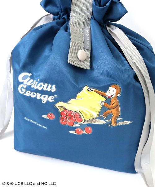 ACCOMMODE(アコモデ)の「【365Curious 】おさるのジョージ コンパクトクーラー巾着バッグ(ハンドバッグ・レディース・ベージュ/ネイビー・FREE)」の16枚目の写真