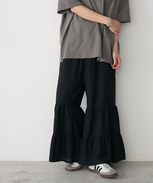 forksy.(フォルクシー)の「【forksy.】インパン付き ティアードフレアパンツ(その他パンツ・レディース・テラコッタ/ブラック/オフホワイト・FREE)」の13枚目の写真