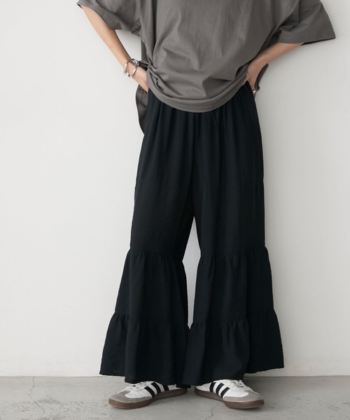 forksy.(フォルクシー)の「【forksy.】インパン付き ティアードフレアパンツ(その他パンツ・レディース・テラコッタ/ブラック/オフホワイト・FREE)」の14枚目の写真