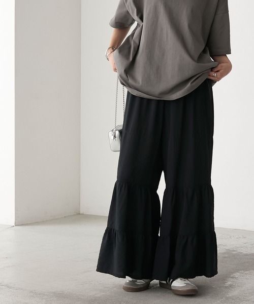 forksy.(フォルクシー)の「【forksy.】インパン付き ティアードフレアパンツ(その他パンツ・レディース・テラコッタ/ブラック/オフホワイト・FREE)」の15枚目の写真