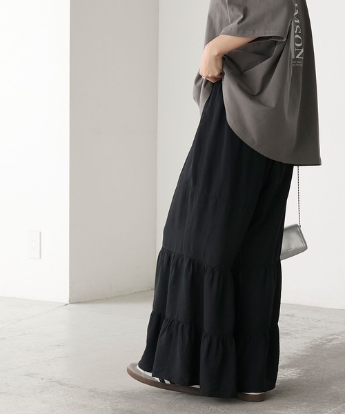 forksy.(フォルクシー)の「【forksy.】インパン付き ティアードフレアパンツ(その他パンツ・レディース・テラコッタ/ブラック/オフホワイト・FREE)」の17枚目の写真