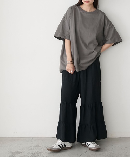 forksy.(フォルクシー)の「【forksy.】インパン付き ティアードフレアパンツ(その他パンツ・レディース・テラコッタ/ブラック/オフホワイト・FREE)」の22枚目の写真