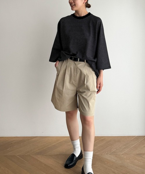 セール】choice_cnl ナローボーダーラグランTシャツ（Tシャツ