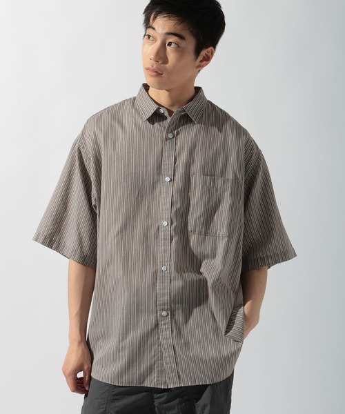 ニコアンドbe with M Misayoカラフルストライプシャツグレー新品 ニコアンド［be with M］Misayoカラフルストライプシャツ - メルカリ