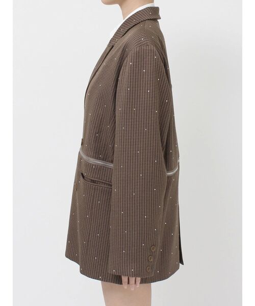 ラインストーンテーラードジャケット【セットアップ対応】（テーラード
