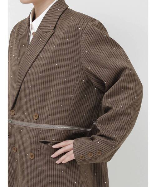 セール】ラインストーンテーラードジャケット【セットアップ対応