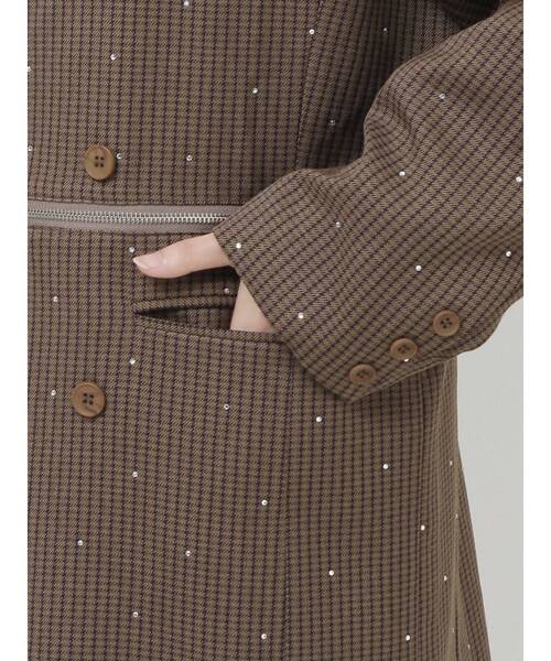 セール】ラインストーンテーラードジャケット【セットアップ対応