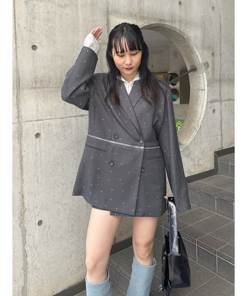 jouetie（ジュエティ）の「ラインストーンテーラードジャケット