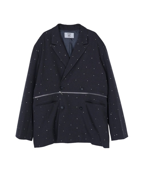 ラインストーンテーラードジャケット【セットアップ対応】（テーラード
