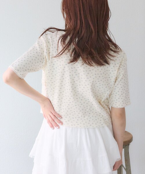w closet(ダブルクローゼット)の「【セットアイテム】フラワーカーディガン+キャミSET(カーディガン/ボレロ・レディース・アイボリー/オフホワイト/グレー・FREE)」の18枚目の写真