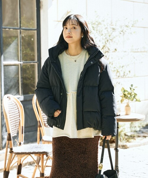 FREAK’S STORE フリークスストア ダウン ベスト ノーカラー ネイビー FREEサイズ レディース NANGA × FREAK\u0027S STORE&frasl;ナンガ 別注 NEW DOWN JACKET WOMEN\u0027S&frasl;ニュー