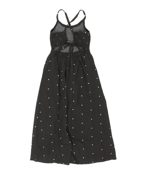 gossip!ロサンゼルス(ゴシップロサンゼルス)の「バックシャン ドット柄シャーリングアクセントキャミソールロングワンピース(ワンピース・レディース・ブラック・FREE)」の11枚目の写真