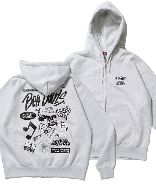 BEN DAVIS（ベンデイビス）】 SELECTION ZIP HOODIE /パーカー ジップ