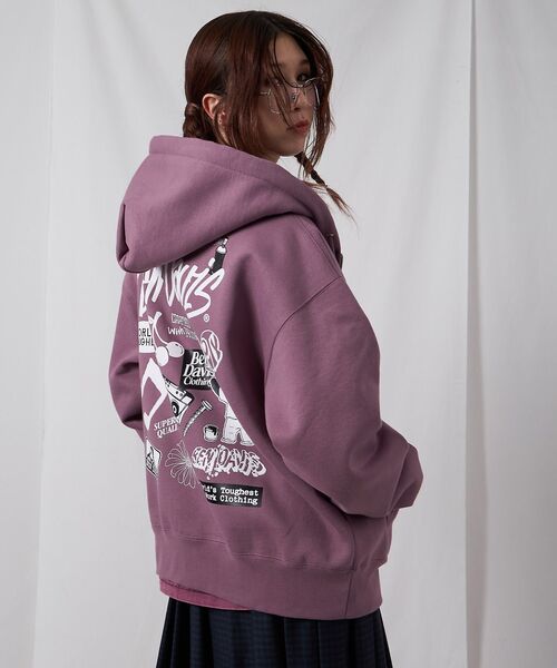 BEN DAVIS（ベンデイビス）の「【BEN DAVIS（ベンデイビス）】 SELECTION ZIP HOODIE /パーカー ジップパーカー ダブルジップ 短丈 刺繍 プリント（パーカー・メンズ・アッシュグレー/ブラック/ピンク系その他2・MEDIUM/LARGE/X-LARGE）」の11枚目の写真