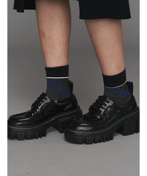 UN3D.(アンスリード)の「GEOMETRY LINE SOCKS / ジオメトリーラインソックス(ソックス/靴下・レディース・グレー/ブラック/ネイビー・FREE)」の8枚目の写真