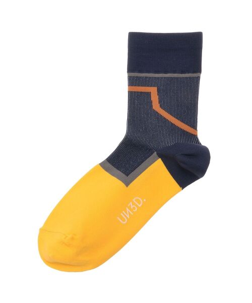 UN3D.(アンスリード)の「GEOMETRY LINE SOCKS / ジオメトリーラインソックス(ソックス/靴下・レディース・グレー/ブラック/ネイビー・FREE)」の11枚目の写真