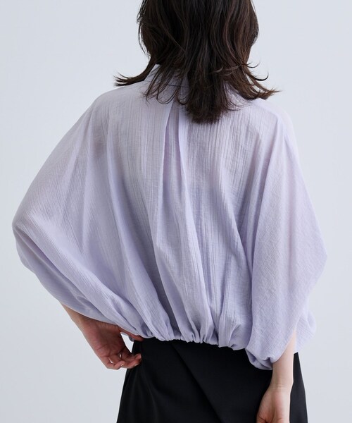 GALLEST（ギャレスト）の「バルーンフォルムブラウス（シャツ/ブラウス・レディース・パープル/ブラック/ホワイト・38）」の9枚目の写真