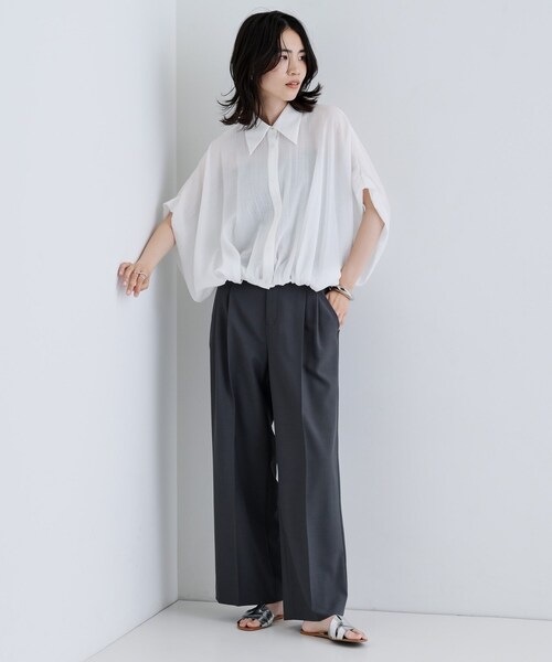 GALLEST（ギャレスト）の「バルーンフォルムブラウス（シャツ/ブラウス・レディース・パープル/ブラック/ホワイト・38）」の15枚目の写真