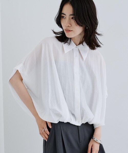 GALLEST（ギャレスト）の「バルーンフォルムブラウス（シャツ/ブラウス・レディース・パープル/ブラック/ホワイト・38）」の18枚目の写真