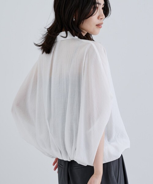 GALLEST（ギャレスト）の「バルーンフォルムブラウス（シャツ/ブラウス・レディース・パープル/ブラック/ホワイト・38）」の19枚目の写真