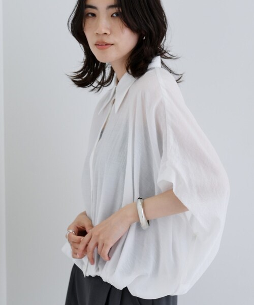 GALLEST（ギャレスト）の「バルーンフォルムブラウス（シャツ/ブラウス・レディース・パープル/ブラック/ホワイト・38）」の20枚目の写真