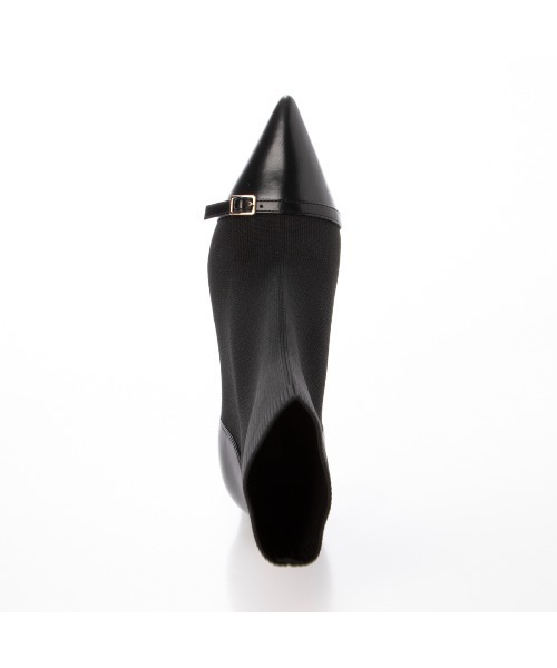 EVOL(イーボル)の「【S-LLサイズ展開・美脚効果あり】ニットベルトショートブーツ BZ23842(ブーツ・レディース・ベージュ/ブラック・M/L/LL/S)」の12枚目の写真