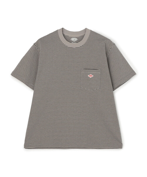 DANTON（ダントン）の「WOMEN'S SHORT SLEEVE POCKET T-SHIRT STRIPE（Tシャツ/カットソー・レディース・グレー系その他/ブラック系その他/ホワイト系その他/グリーン系その他・S/XS/M）」の3枚目の写真