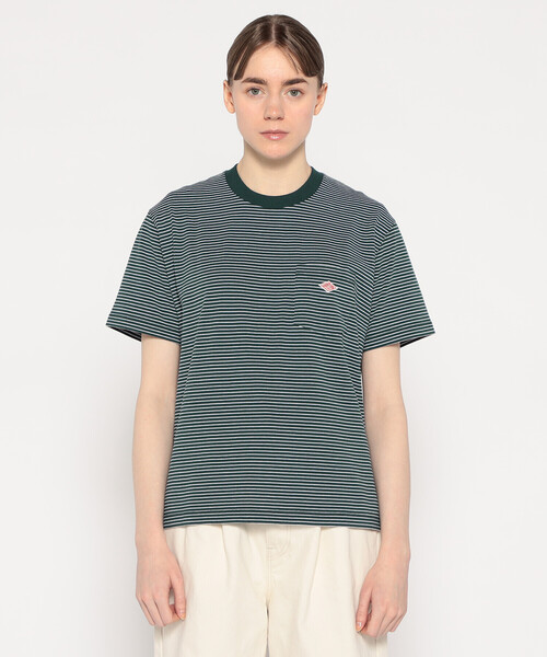 DANTON（ダントン）の「WOMEN'S SHORT SLEEVE POCKET T-SHIRT STRIPE（Tシャツ/カットソー・レディース・グレー系その他/ブラック系その他/ホワイト系その他/グリーン系その他・S/XS/M）」の19枚目の写真