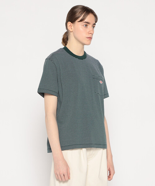 DANTON（ダントン）の「WOMEN'S SHORT SLEEVE POCKET T-SHIRT STRIPE（Tシャツ/カットソー・レディース・グレー系その他/ブラック系その他/ホワイト系その他/グリーン系その他・S/XS/M）」の18枚目の写真