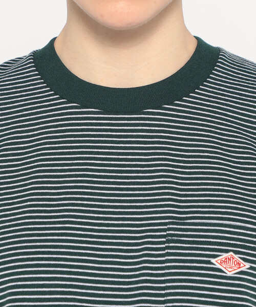 DANTON（ダントン）の「WOMEN'S SHORT SLEEVE POCKET T-SHIRT STRIPE（Tシャツ/カットソー・レディース・グレー系その他/ブラック系その他/ホワイト系その他/グリーン系その他・S/XS/M）」の14枚目の写真