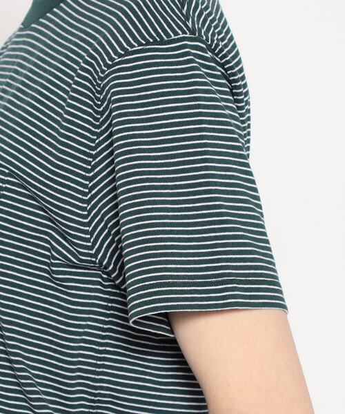 DANTON（ダントン）の「WOMEN'S SHORT SLEEVE POCKET T-SHIRT STRIPE（Tシャツ/カットソー・レディース・グレー系その他/ブラック系その他/ホワイト系その他/グリーン系その他・S/XS/M）」の13枚目の写真