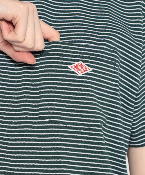 DANTON（ダントン）の「WOMEN'S SHORT SLEEVE POCKET T-SHIRT STRIPE（Tシャツ/カットソー・レディース・グレー系その他/ブラック系その他/ホワイト系その他/グリーン系その他・S/XS/M）」の12枚目の写真